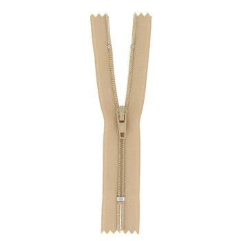 Fermeture nylon non séparable beige, 20 cm