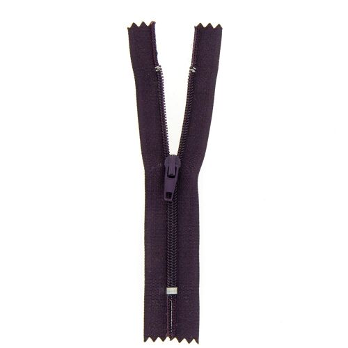 Fermeture nylon non séparable violet, 18 cm