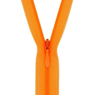 Unsichtbarer, nicht trennbarer Verschluss, verstellbar, orange, 60 cm