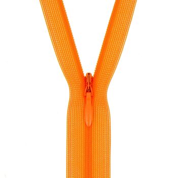 Fermeture invisible non séparable, réglable orange, 40 cm