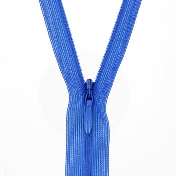 Fermeture invisible non séparable, réglable bleu jean, 22 cm