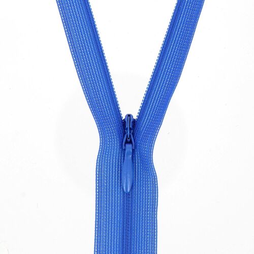 Fermeture invisible non séparable, réglable bleu jean, 60 cm