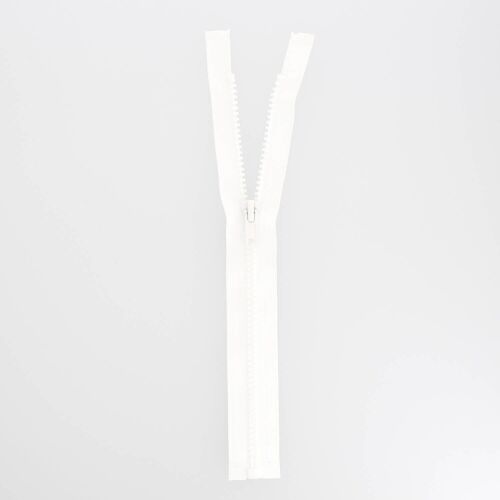 Fermeture injectée n°5 séparable blanc, 25 cm