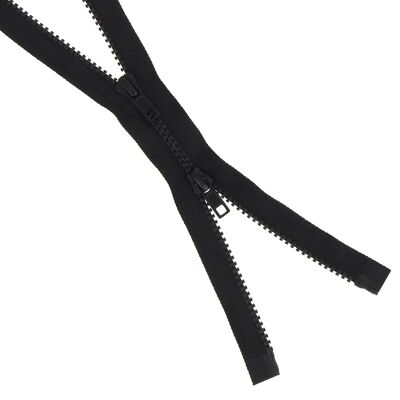 Eingespritzter Verschluss Nr. 5, doppelter teilbarer schwarzer Schieber, 65 cm