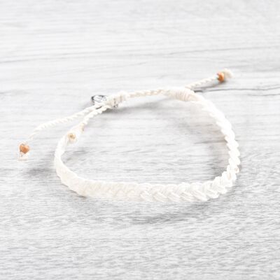 Medewi Handmade Surf Bracelet - White
