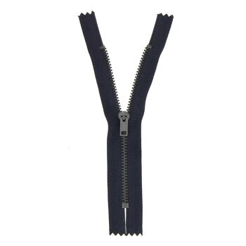 Fermeture spéciale pantalon non séparable bleu marine, 15 cm