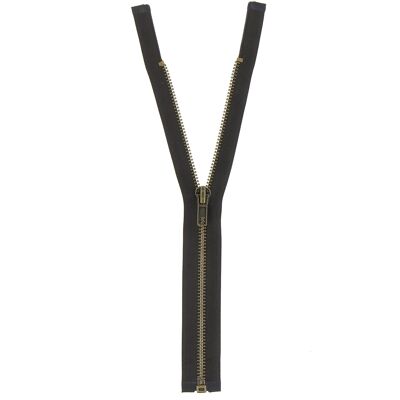 Cierre de latón separable marrón oscuro, 70 cm