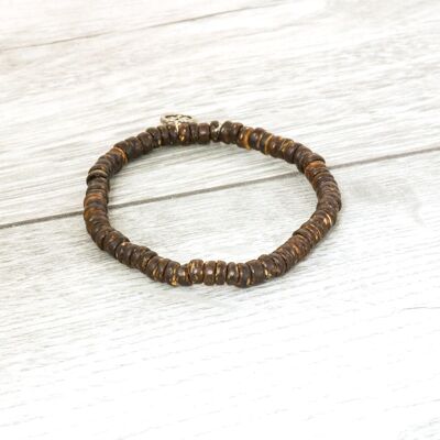 Suluban Wood Beaded Bracelet - Brown