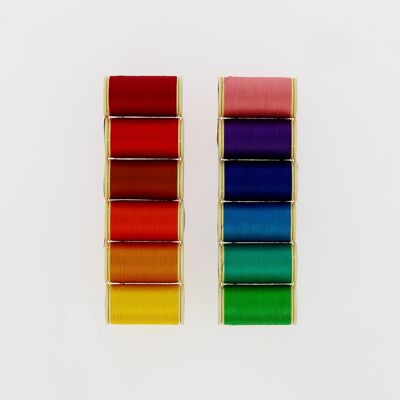 Caja de 12 bobinas en colores vivos surtidos n°4