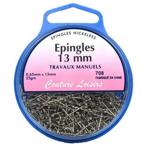 Epingles travaux manuels 25g - 13 mm x0,65 mm