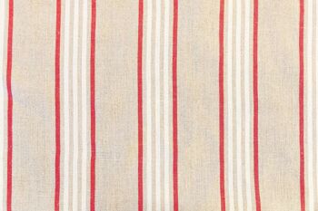 Toile Hardelot lin, blanc/rouge 1