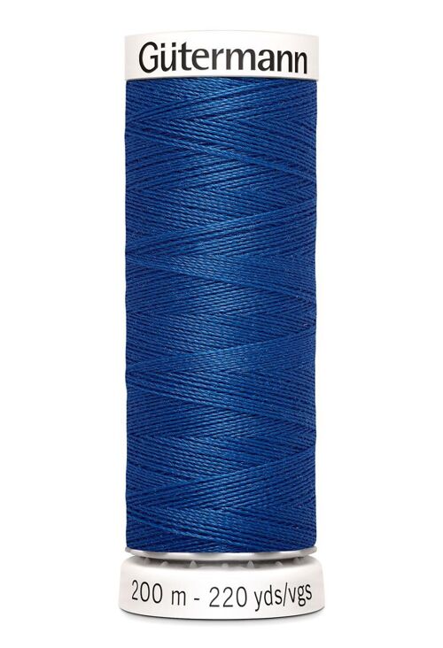 Fil tout coudre 200 m polyester, bleu 312