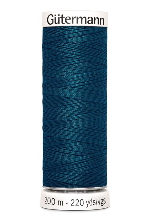 Fil tout coudre 200 m polyester, bleu 870