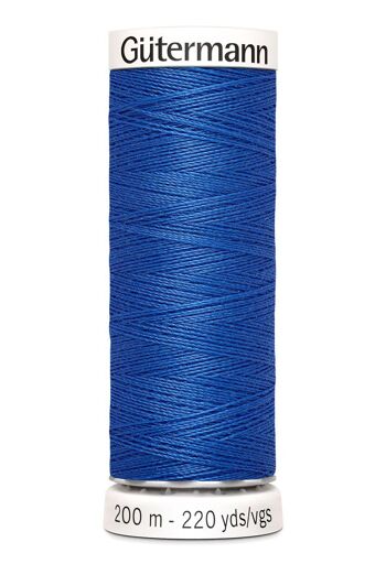 Fil tout coudre 200 m polyester, bleu 959