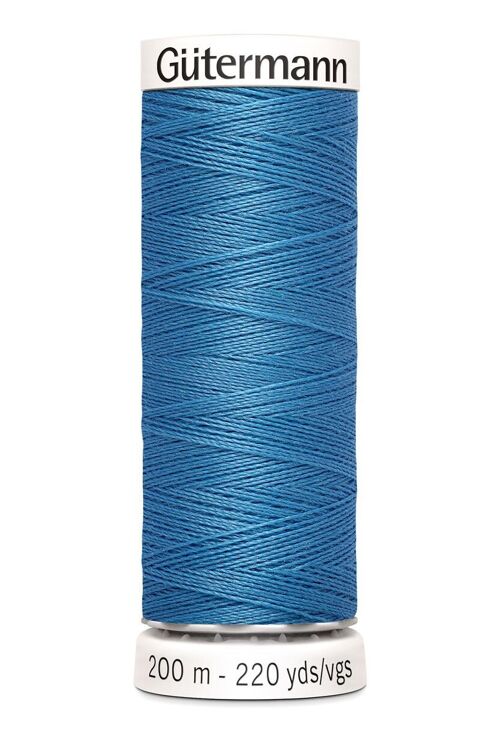 Fil tout coudre 200 m polyester, bleu océan 965