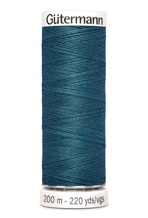 Fil tout coudre 200 m polyester, bleu canard 223