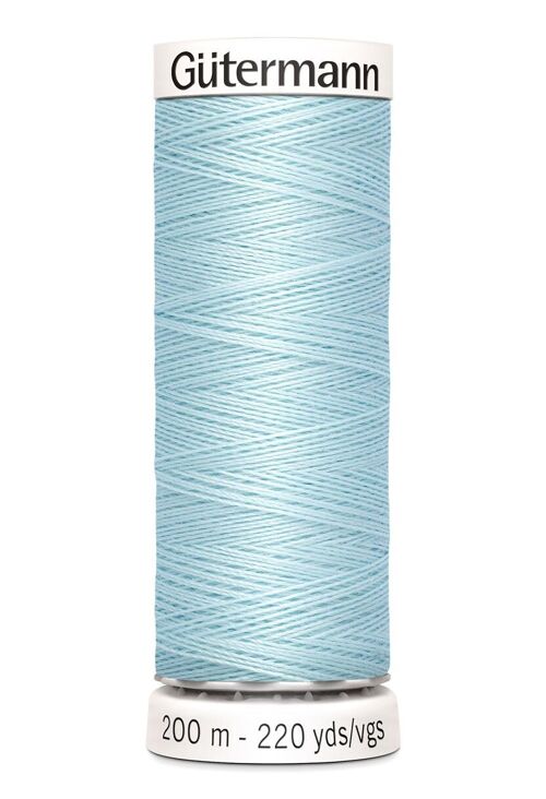 Fil tout coudre 200 m polyester, bleu clair 194
