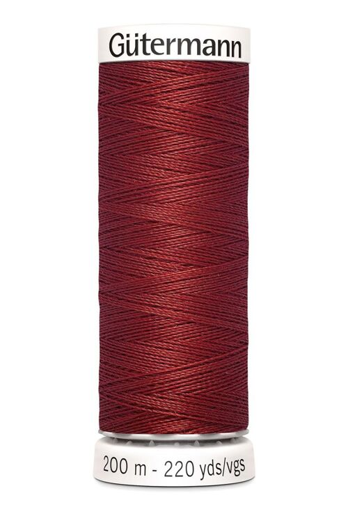 Fil tout coudre 200 m polyester, bordeaux 221