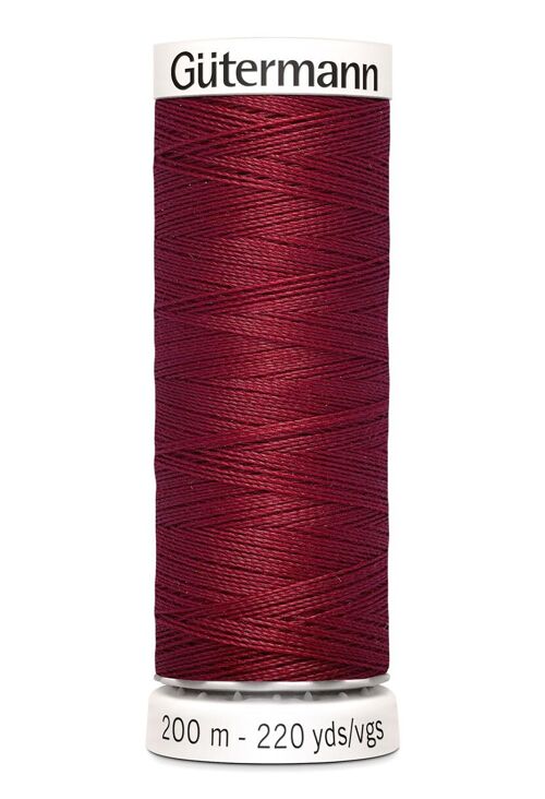 Fil tout coudre 200 m polyester, bordeaux 226