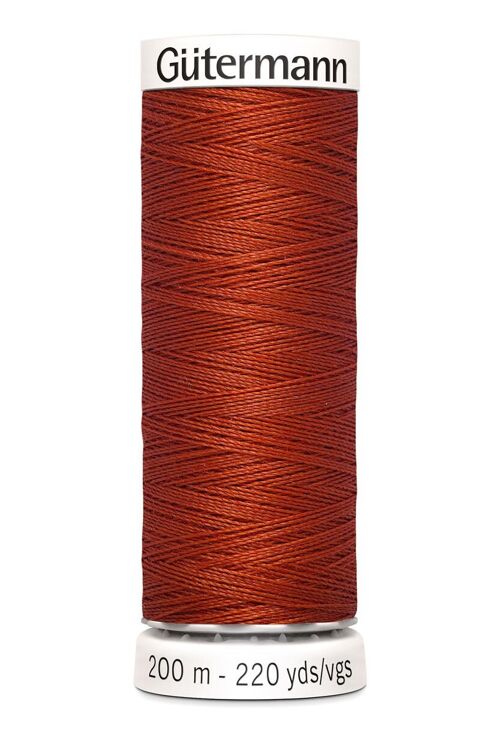 Fil tout coudre 200 m polyester, bordeaux 837