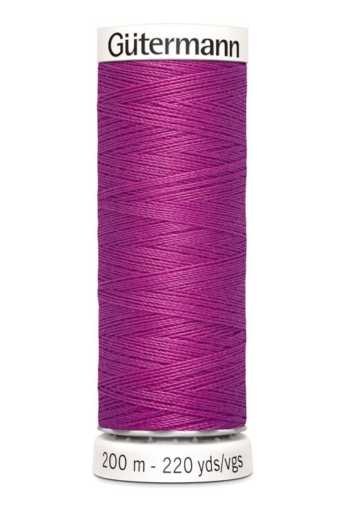 Fil tout coudre 200 m polyester, fuschia 321