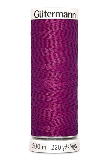 Fil tout coudre 200 m polyester, fushia 247