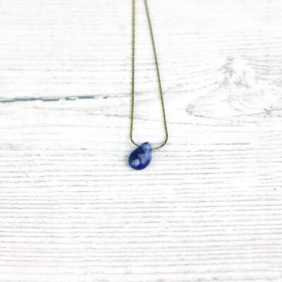 Samudra Lapis Lazuli Stone Necklace - 18ct gold plated