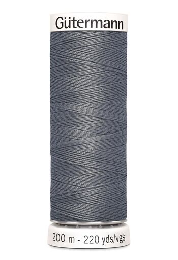 Fil tout coudre 200 m polyester, gris 497