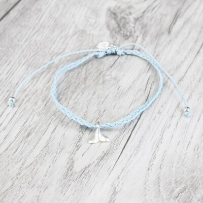 Lahaina Whale Tail Friendship Bracelet - Aqua