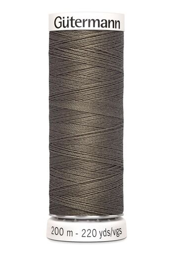 Fil tout coudre 200 m polyester, gris 727