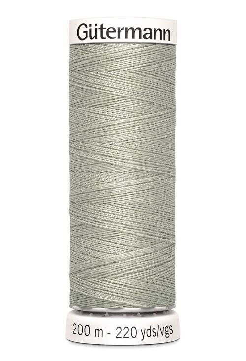 Fil tout coudre 200 m polyester, gris clair 633