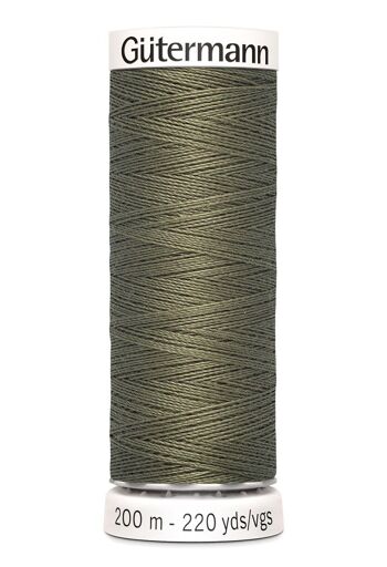 Fil tout coudre 200 m polyester, gris 825