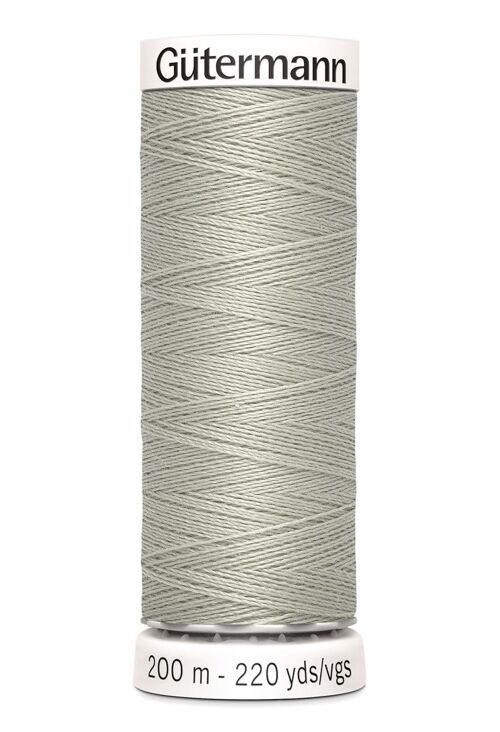 Fil tout coudre 200 m polyester, gris clair 854