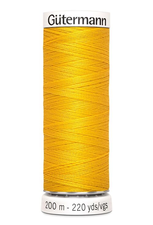 Fil tout coudre 200 m polyester, jaune 106