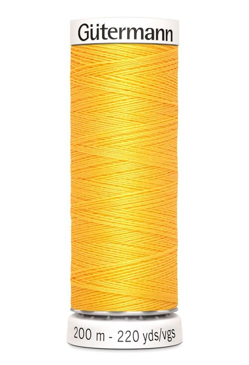 Fil tout coudre 200 m polyester, jaune 417