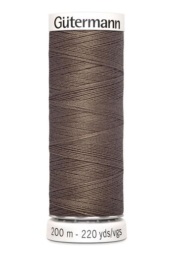 Fil tout coudre 200 m polyester, marron 439