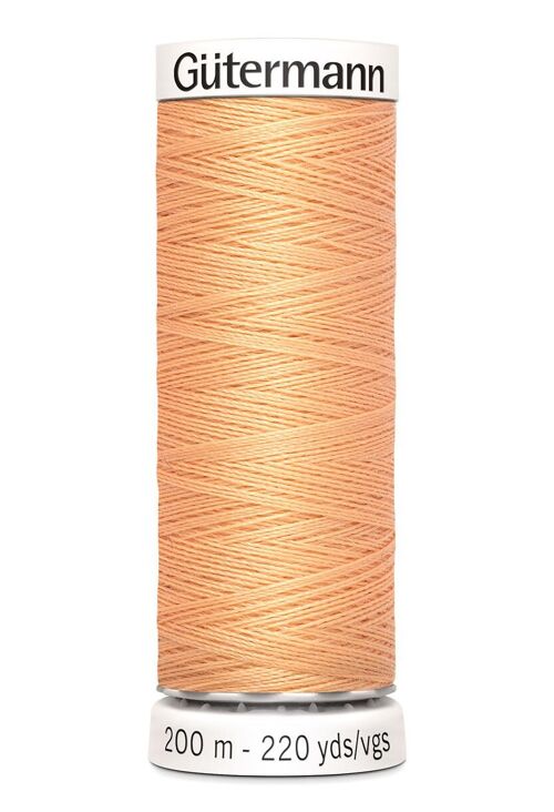 Fil tout coudre 200 m polyester, orange clair 979