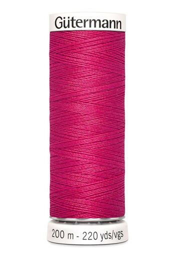 Fil tout coudre 200 m polyester, rose 382