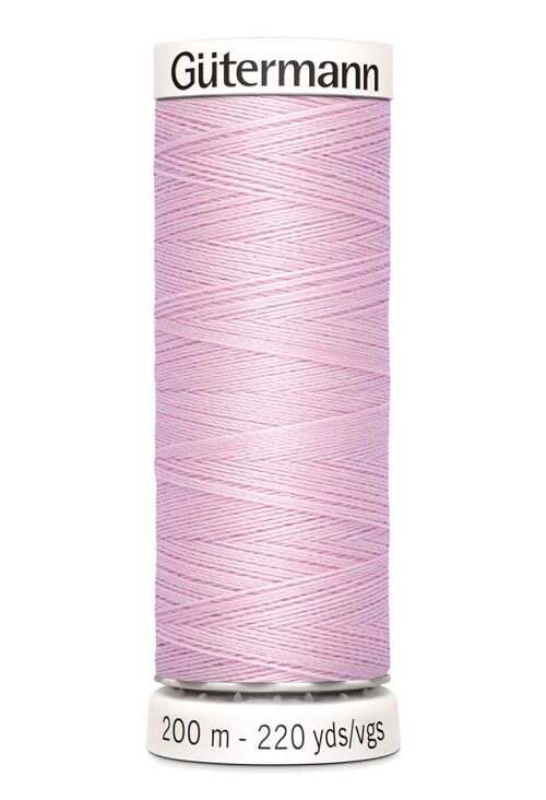 Fil tout coudre 200 m polyester, rose clair 320