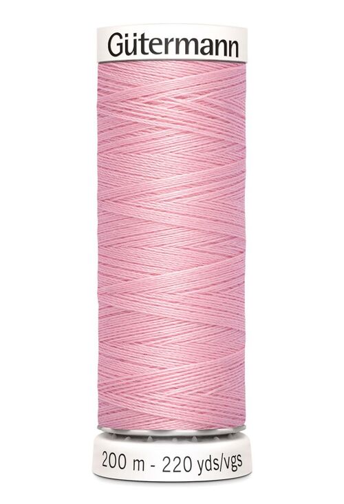 Fil tout coudre 200 m polyester, rose clair 660