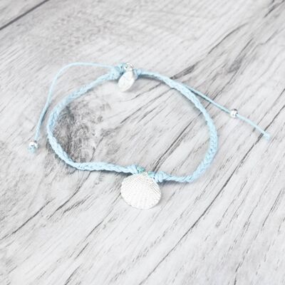 Lahaina Seashell Friendship Bracelet - Aqua