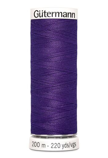 Fil tout coudre 200 m polyester, violet 373