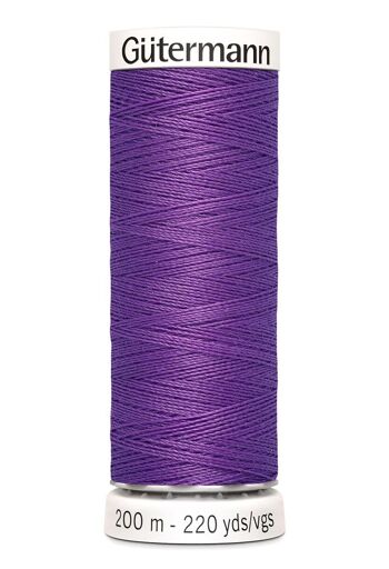 Fil tout coudre 200 m polyester, violet 571