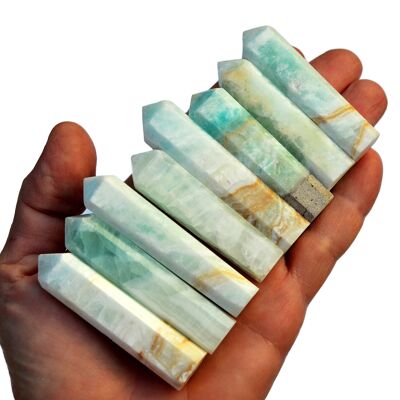 Point de tour de calcite bleue des Caraïbes (55 mm - 65 mm)