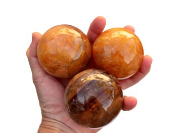Sphère de quartz XL Golden Healer (60 mm - 100 mm) - Cristal de quartz hématoïde jaune 2