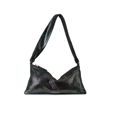 22h - Bolso Baguette - Glitter Negro