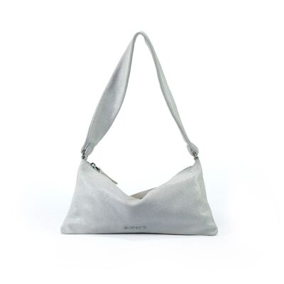 22:00 - La borsa Baguette - Glitter bianco