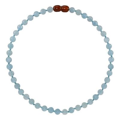 Aquamarine - Baby natural stone necklace