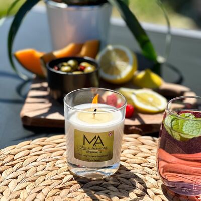 Lemongrass scented candle