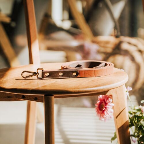 Personalized leather dog leash